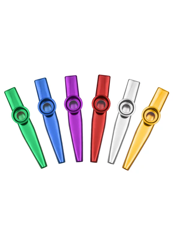 CACAGOO Kazoos Musical Instruments,6 Different Colors of Metal Kazoos for Kids Child Senior Adult Beginner
