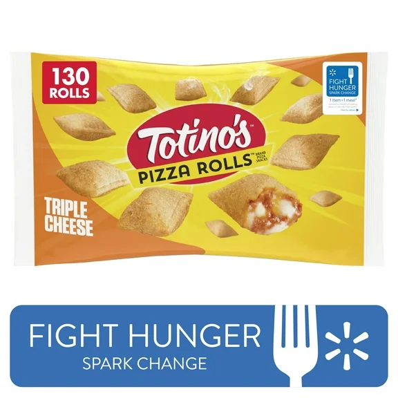 Totino's Pizza Rolls, Triple Cheese Flavored, Frozen Snacks, 130 ct