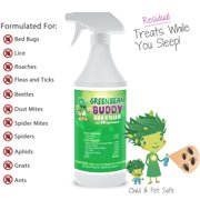 Bed Bug Killer That Works, Roach Killer, Flea and Tick Killer, Beetle, Mite Spray with Residual Protection, Child & Pet Friendly, 32oz