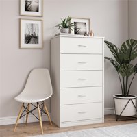 Mainstays Classic 5 Drawer Dresser, Multiple Colors