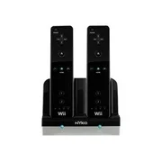Nyko Charge Station - Charging stand + battery 2 x - NiMH - 2 output connectors - black