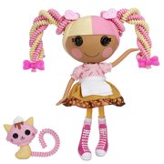 Lalaloopsy Silly Hair Doll - Scoops Waffle Cone with Pet Cat, 13" ice cream theme hair styling doll with multicolor hair & 11 accessories in reusable salon package playset, for Ages 3-103