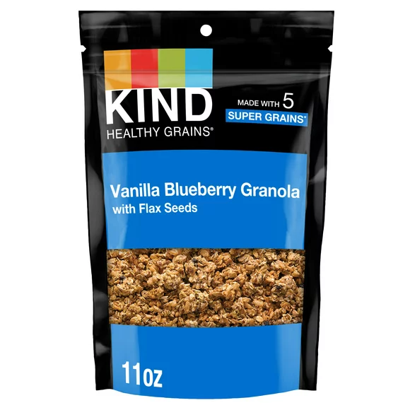 KIND Healthy Grains Clusters, Vanilla Blueberry with Flax Seeds, 11 oz
