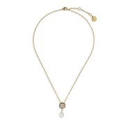Maldives Goldtone, Crystal & 10MM Pearl Pendant Necklace