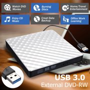 USB 3.0 External DVD CD Drive, Slim Portable External DVD/CD RW Burner Drive for , Notebook, Desktop, Mac Macbook Pro, Macbook Air and More