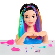 Barbie Rainbow Sparkle Deluxe Styling Head, Black Hair, Ages 3 +