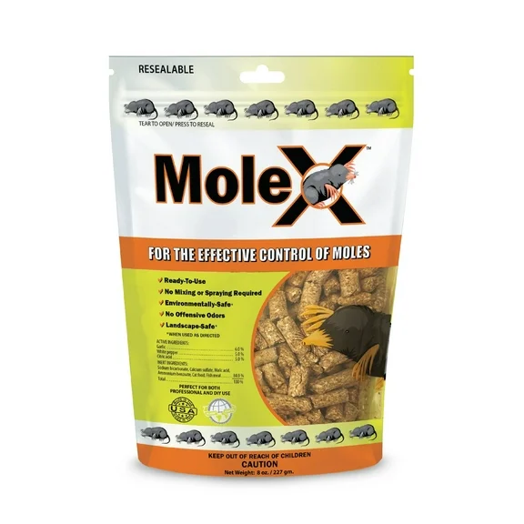 MoleX, Safely Eliminate All Species of Moles - 8oz Bag EcoClear Products