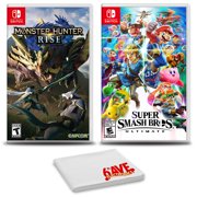 Monster Hunter Rise and Super Smash Bros Ultimate - 2 Games For Nintendo Switch