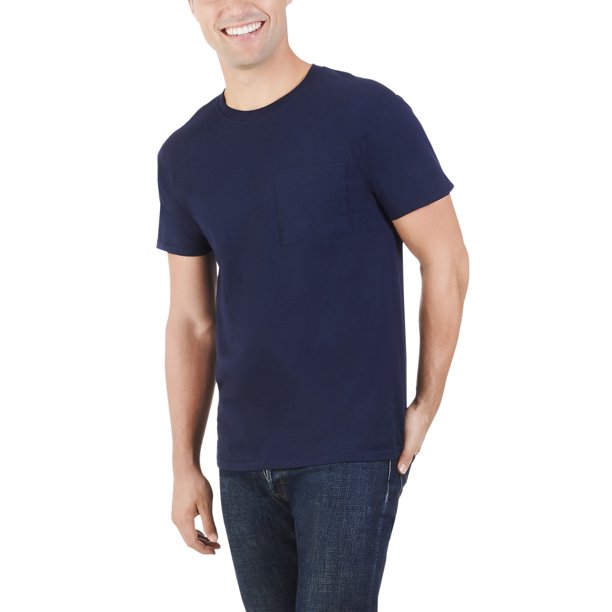 Fruit of the Loom Men’s and Big Men's 360 Breathe Pocket T Shirt, Up to Size 4XL
