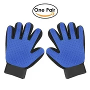 Pet Grooming Glove, 2-in-1 Hair Remover Mitt Gentle Deshedding Brush and Massage Tool for Dog, Cat, Horses with Long Short Fur(One Pair)