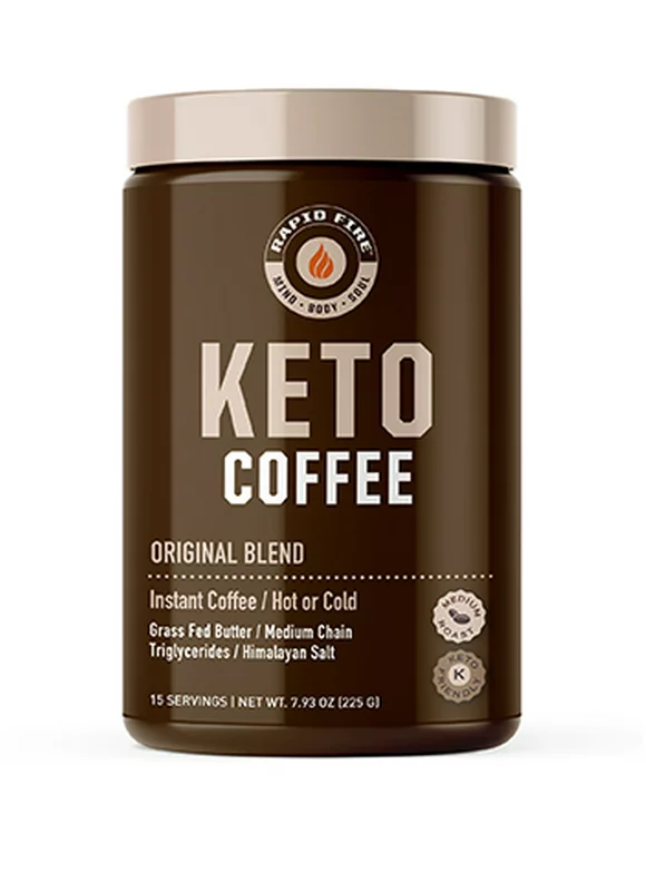 Rapid Fire Keto Coffee (7.93 oz) Flavor: Original Blend, Instant Medium Roast