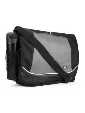 SUMACLIFE Universal Multipurpose School, Travel, Business Canvas Messenger Shoulder Bag Fits Laptop Devices up to 15.6 Inches (Black)
