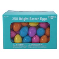 Way to Celebrate Easter Bright Plastic Easter Eggs, 250 Count