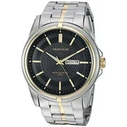 armitron men's 20/5281bktt day/date function two-tone bracelet watch