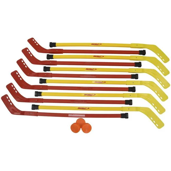 Sportime 2021242 36 in. Elementary Floor Hockey Set, Red & Yellow