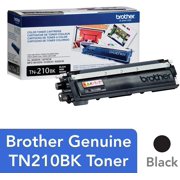 Brother Genuine Standard Yield Toner Cartridge, TN210BK, Replacement Black Toner, Page Yield Up To 2,200 Pages, TN210