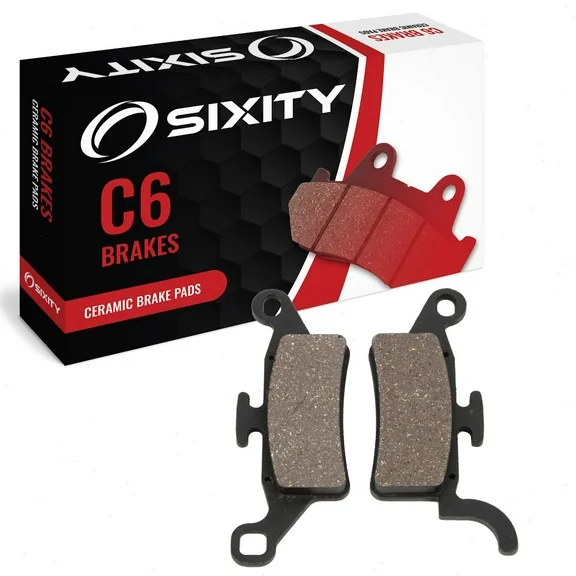 Sixity C6 Front Ceramic Brake Pads compatible with Yamaha YW125 Zuma 125 Y Z A B D E 2009-2014 Complete Set