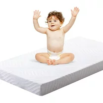 Smiaoer 4 inch Memory Foam Crib & Toddler Mattress for Standard Full Size Crib, Waterproof, Premium Firm