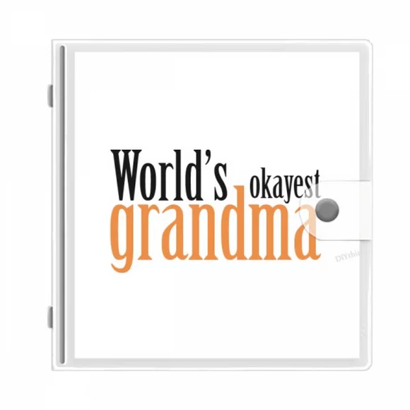 World's Okayest Grandma Nana Best Quote Photo Album Wallet Wedding Family 4x6