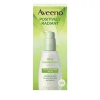 Aveeno Positively Radiant Facial Moisturizer with Total Soy Complex, Sun Protection, SPF 30, 2.5 fl oz