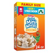 Kellogg's Frosted Mini-Wheats Breakfast Cereal, High Fiber Cereal, Kids Snacks, Original, 24oz, 1 Box