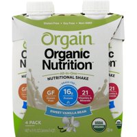 Orgain Organic Nutrition Nutritional Shake Sweet Vanilla Bean
