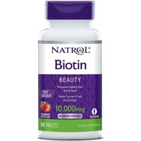 Natrol Biotin 10,000 mcg Fast Dissolve Tablets, Strawberry 60 ea