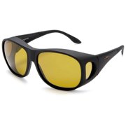 Haven Over-Prescription Sunwear Summerwood Sunglasses,Black Frame/Yellow Lens,one size