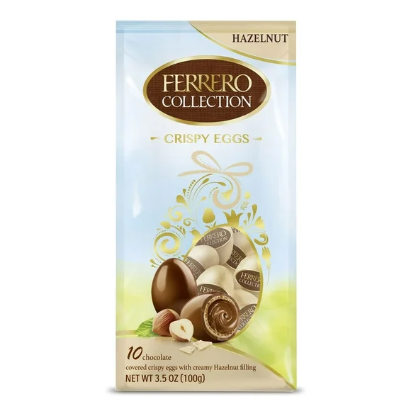 Ferrero Collection Crispy Hazelnut Eggs, Easter Basket Candy, Great Easter Gift, 10 Eggs