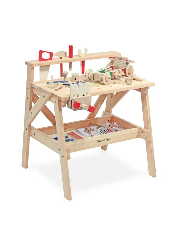 Melissa & Doug Solid Wood Project Workbench Play Building Set