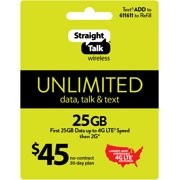 Straight Talk $45 Unlimited 30-Day Plan (Email Delivery)