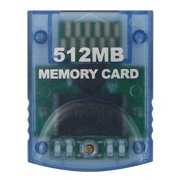 HDE Memory Card for Nintendo GameCube 512MB (8192 Blocks) for Nintendo GameCube or Wii Consoles (Clear)