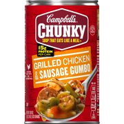 (4 Pack) Campbell's Chunky Grilled Chicken & Sausage Gumbo, 18.8 oz.