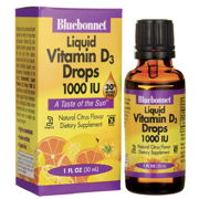 Bluebonnet Liquid Vitamin D3 Drops 1000 Iu, Citrus, 1 FL Oz
