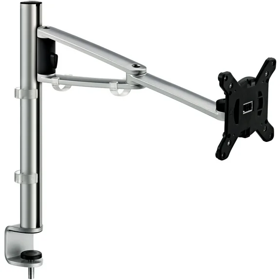 Novus MY One Plus c Monitor Arm w/Desk Clamp, Adjustable for Ergonomic Viewing, Easy Installation, Ideal for Home Offices, Silver