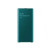 Samsung S-View Flip Cover EF-ZG975 - Flip cover for cell phone - green - for Galaxy S10+, S10+ (Unlocked)