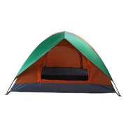 Camping Tents with Camping Accessories, Camping Tent Sun Dome Tent with Easy Setup for Camping Bundle, Camping Instant Tent for 2-Person Double Door, Orange & Green, S10423