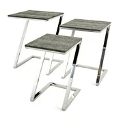 Melora Stainless Steel Tables - Set of 3