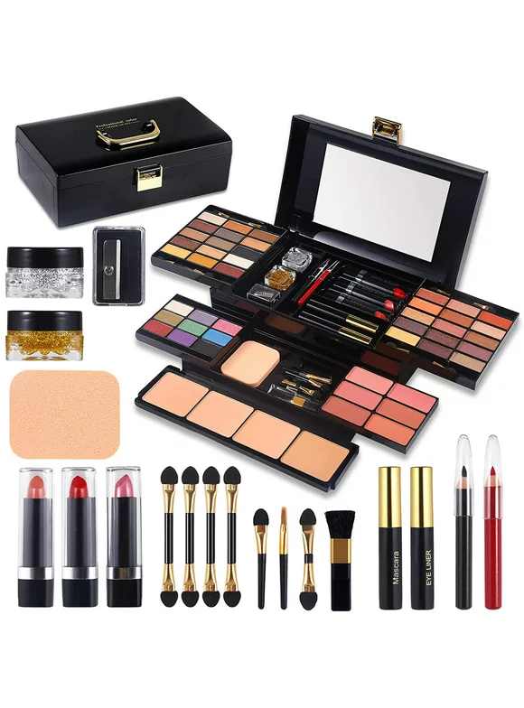 58 Colors Professional Makeup Kit for Women Full Kit,All in One Makeup Set for Women Girls Beginner,Makeup Gift Set with Eye Shadow Blush,Lipstick,Compact Powder,Mascara,Eyeliner,Eyebrow Pencil……