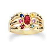 Personalized Family Jewelry Everlasting Mother's Birthstone Ring available in Gold over Sterling Silver, 10kt and 14kt Yellow and White Gold