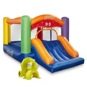 Cloud 9 Inflatable Bounce House with Slide and Blower - Monster Theme