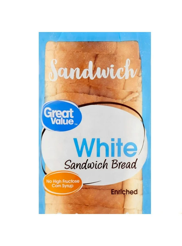 Great Value White Sandwich Bread, 20 oz