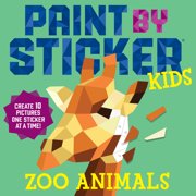 Workman Publishing, Paint by Sticker Series, Zoo Animals