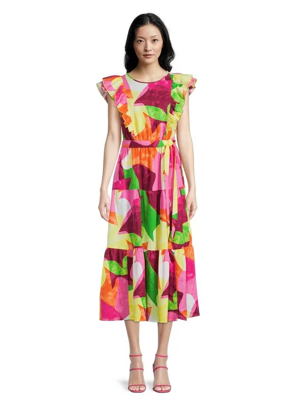 The Get Women's Tiered Ruffle Maxi Dress