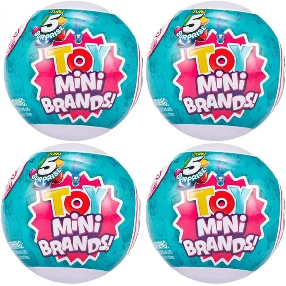 5 Surprise Toy Mini Brands Miniature Capsule Collectible Toy (4 Pack) by ZURU
