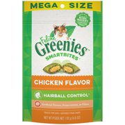 FELINE GREENIES SMARTBITES Hairball Control Natural Treats for Cats (Various Flavors + Sizes)