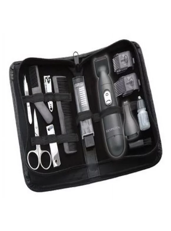 Remington TLG100ACDN Cordless / Battery Operated 15 Piece Personal Grooming Kit With Nail File,Mustache Comb,Hair Comb & Zippered Storage Case