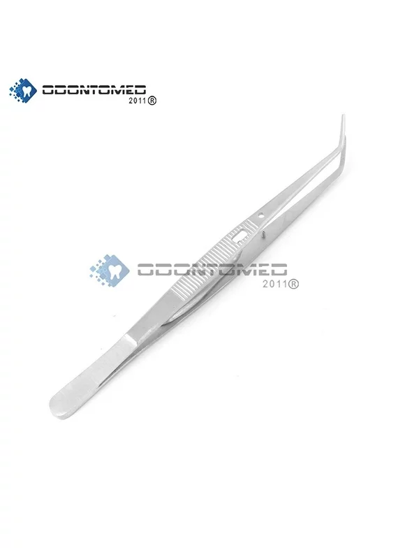 OdontoMed2011 College Tweezer Serrated With Lock College Plier Stainless Steel