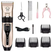 Dog Clippers Low Noise Pet Clippers Rechargeable Dog Trimmer Cordless Pet Grooming Tool Professional Dog Hair Trimmer with Comb Guides Scissors Nail Kits for Dogs Cats & Others