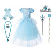 9-layers Tulle Skirt Princess Costume Girls Dress Up With Accessories 3-12 Years